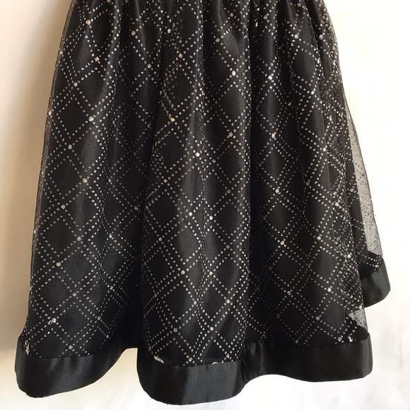 Love black tulle and satin look girl’s dress, sz 7 - Picture 3 of 8